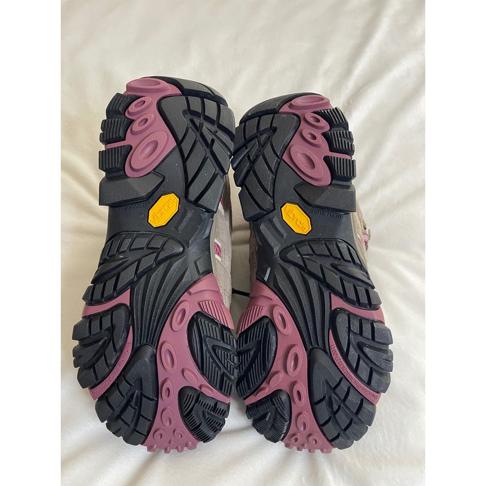 Merrell Moab 2 Mid Waterproof Hiking Boots Womens 8 Boulder Blush Vibram - Picture 8 of 8